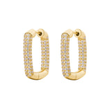 925  Sterling Silver Errings, Gold Plating, 176 White Cubic Zirconia | Rzbi74