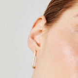 925  Sterling Silver Earrings, Gold Plating, 120 White Cubic Zirconia | Rzbi75