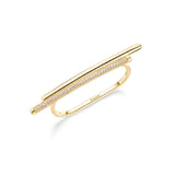 925  Sterling Silver Ring, Gold Plating, 112 White Cubic Zirconia | Rzbi87