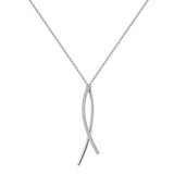 925  Sterling Silver Short Necklace, 345 White Cubic Zirconia | Rzbi88