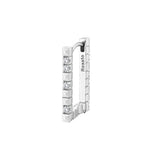 925   Sterling Silver Rectangle Single Earring, 11 White Cubic Zirconias | Rzcu63