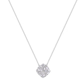 925   Sterling Silver Short Necklace, 23 White Cubic Zirconia | Rzge07