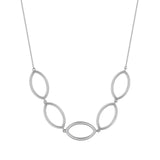 925  Sterling Silver Short Necklace, 50 White Cubic Zirconia | Rzso07