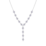 925  Sterling Silver Tie Necklace, 28 White Cubic Zirconia | Rzvt03