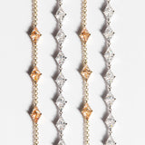 925  Sterling Silver Soft Bracelet, 24 White Cubic Zirconia | Rzvt13