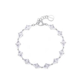 925  Sterling Silver Soft Bracelet, 24 White Cubic Zirconia | Rzvt13